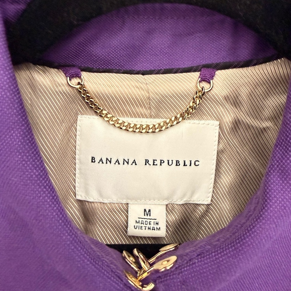 NEW Banana Republic Violet Purple Trench Coat - Picture 8 of 15